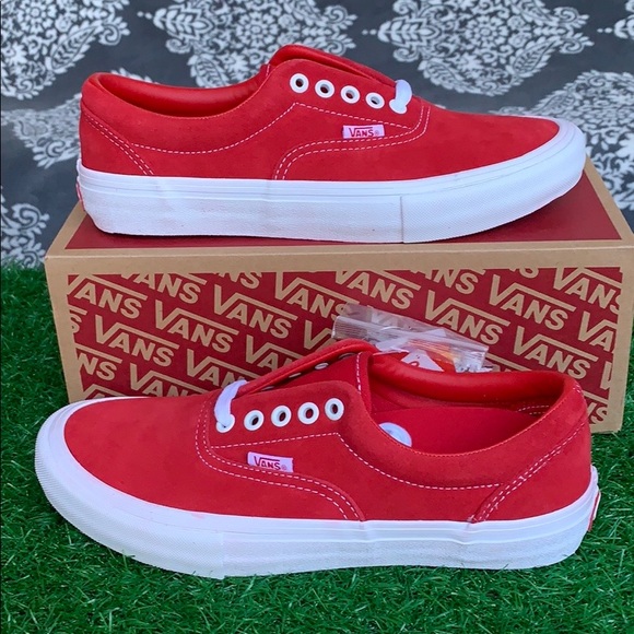 VANS ERA PRO SUEDE RED/WHITE Men’s - Picture 13 of 16